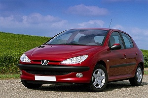 سایز لاستیک پژو 206